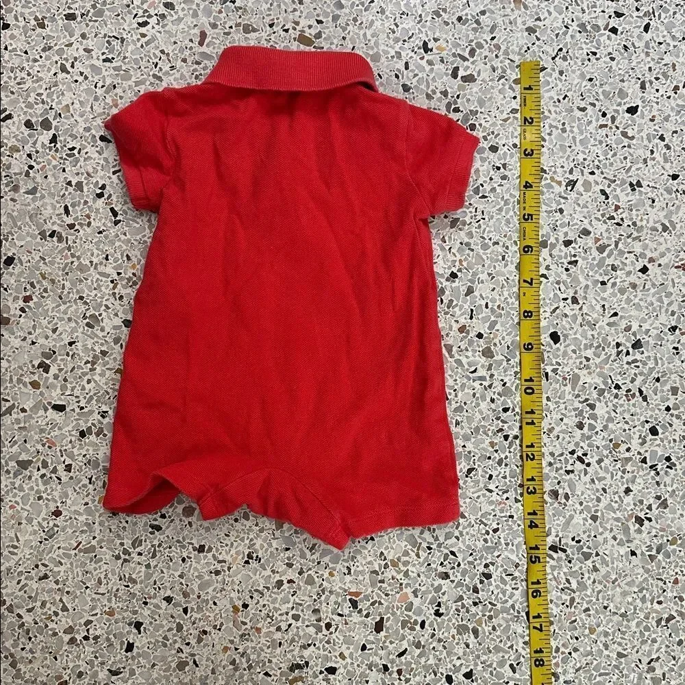 Ralph Lauren red large pony onsie polo 3 month